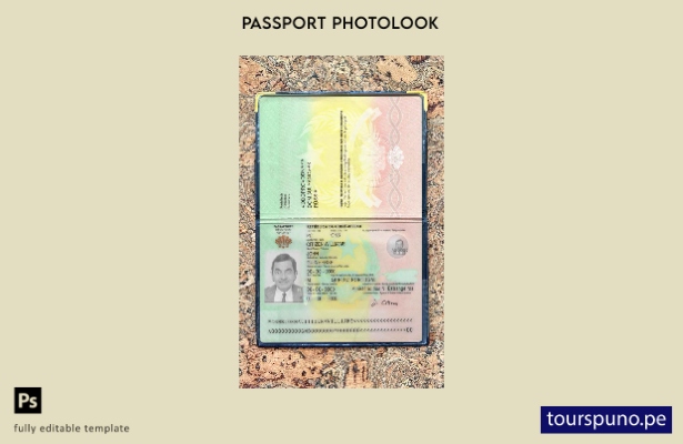 Plantilla de apariencia de fotografía de pasaporte de Guinea Bissau lista para i